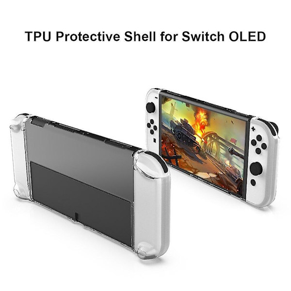 Silikonetui for Nintendo Switch OLED, spillkonsoll tilbehør, deksel, beskyttende skall, joycon joy con lett etui