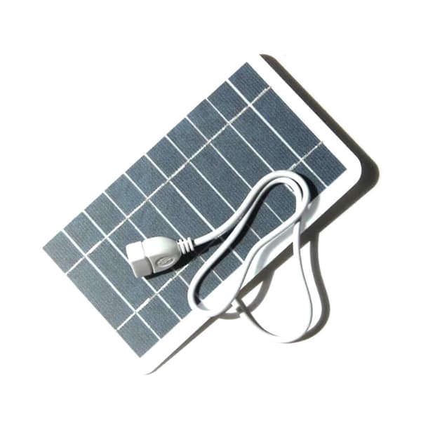 5W 5V Lite Solcellepanel med USB DIY Monokrystallinsk Silisium Solcelle Vanntett Camping Bærbar Strøm Solcellepanel for Power Bank Mobiltelefon 2W