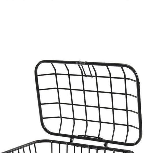 [LCS] Bicycle Metal Net Front or Rear Basket with Lid Accessories for Bicycles
