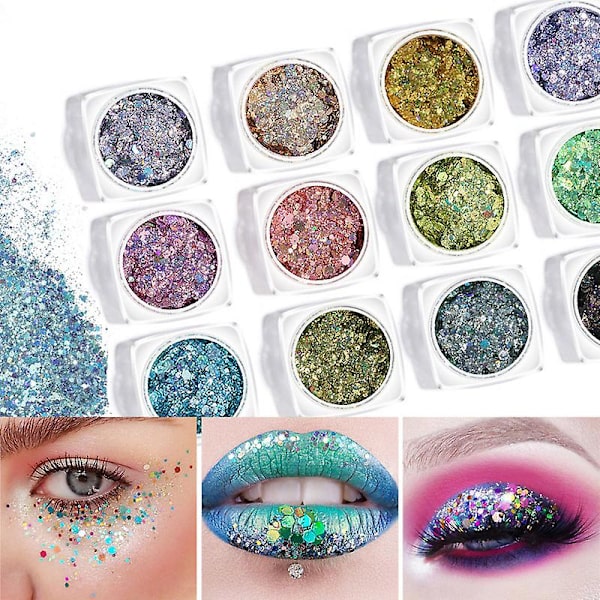 1 Ask Naglar Sjöjungfru Glitter Flakes 3d Färgglada Paljetter Polish Manikyr Naglar Konst Dekor 4