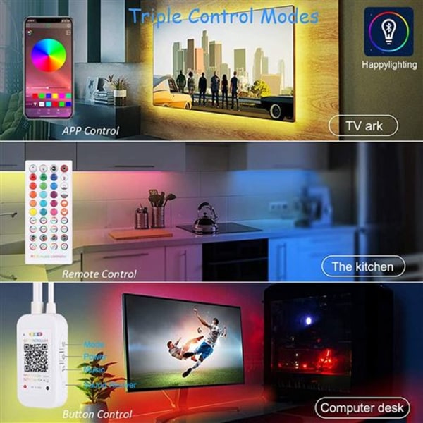20M / 600 LEDs Bluetooth LED-strip, Dingfly5050 2¡Á10M 65.6Ft