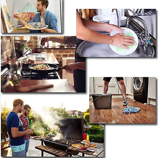 Bomull Lin Forkle Kryss Rygg Forkle For Kvinner Med Lommer Kittelkjole For Baking Matlaging Red M
