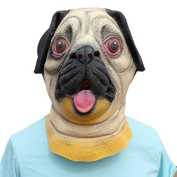 [LCS] Halloween Latex Dyre Mops Maske Hodeplagg