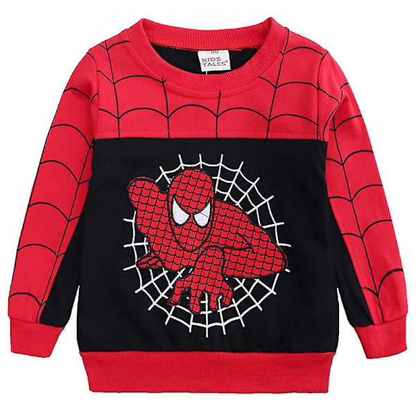 Barn Pojkar Spiderman Sportkläder Tröja Väst Byxor Kostym Kläder Black 3-4 Years