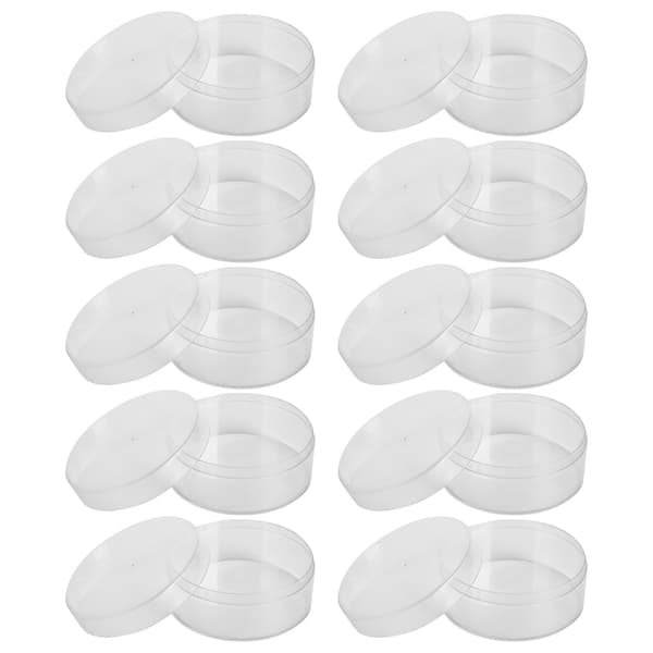 [LCS]10 stk. urdele perleopbevaringsboks plastik smykker hardware småting beholder sæt 8 cm