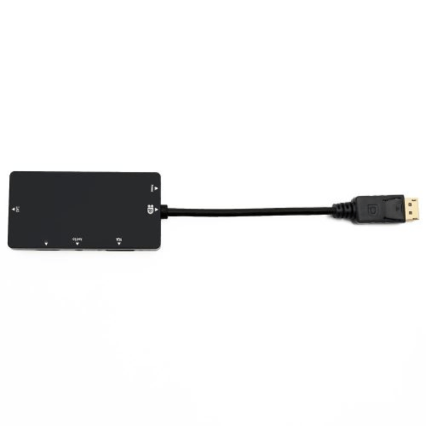 4 i 1 DisplayPort DP till VGA DVI HDMI Audio USB Adapter Konvertera