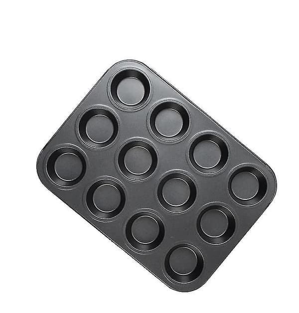 [LCS] Premium Non-stick Bageform Standard Muffin- og Cupcakeform black