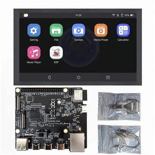 ESP32-P4X-Function-EV-Board Udviklingskort Kit ESP32P4 SoC Chip AIoT Udviklingskort Multimedie Evalueringstavle Black