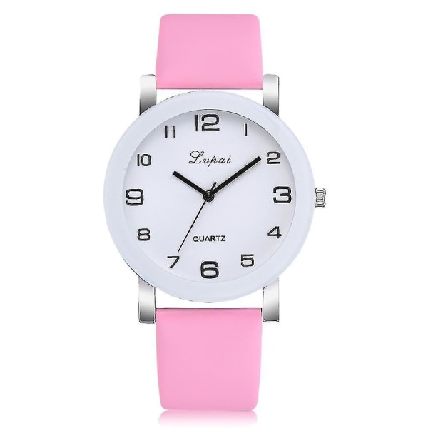 Kvartsklockor, lyxigt armband, Damklänning Creative Clock (rosa)