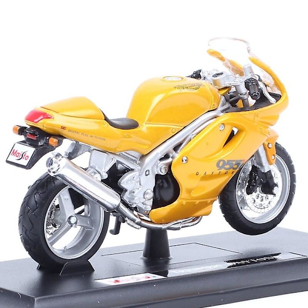 Maisto 1/18 Skala Barn Triumph Daytona 955i Modell Motorcykel Diecasts & Leksaksfordon Tour Sportcykel Repliker För Pojkar Guld