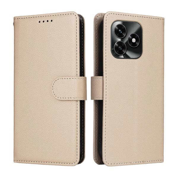 [LCS] Kompatibelt etui til Honor X5c Plus, ID 3 kortpladser, PU-læder telefonetui med håndledsrem White