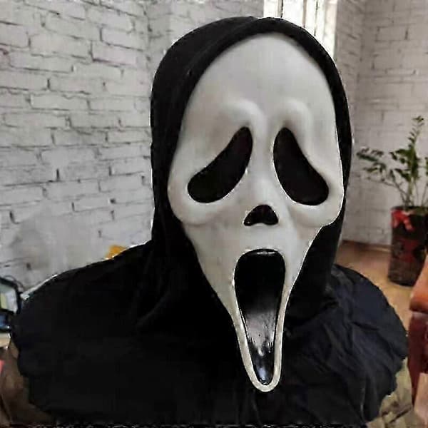 Halloween-spökmask för vuxna, Scream-cosplaymask, läskig kostymaccessoar