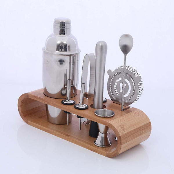 10 st 750ml Cocktail Shaker Mixer Drink Set i Rostfritt Stål Bart