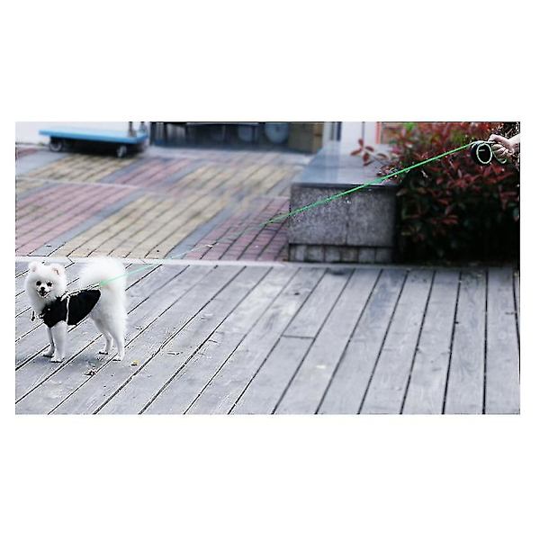 Sammenfiltringsfri rulleline til hund 5m Egnet til maks. 20 kg hund green
