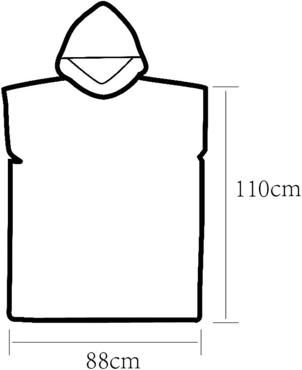 [LCS] Strand-/Surf-/Badehåndkle for voksne og barn - Poncho med hette