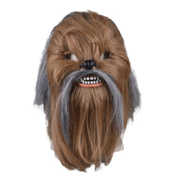 Sw Tillbehör Chewbacca Mask Movble Jaw Cosplay Chewie Masks Fu Brown