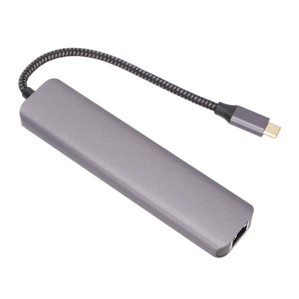 USB-C Hub 7-i-1 4K 1Gbps Ethernet 100W PD 2 USB3.0 Porte USB til HDMI Multiport Adapter