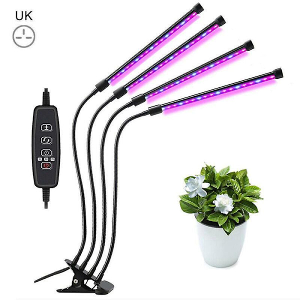 4-huvuds växtlampor 80 LED-lampor för inomhusväxter Hydroponi
