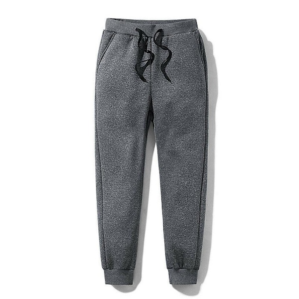 Tjocka fleecefodrade termobyxor för män, utomhus, vinter, varma, avslappnade byxor, joggingbyxor, sport 4XL