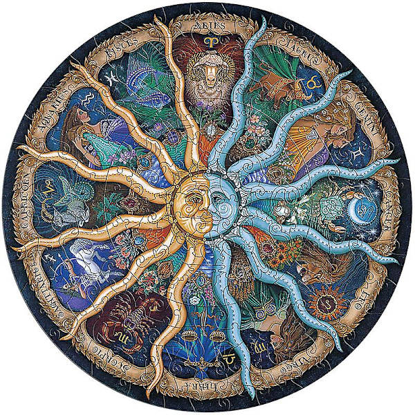 Träpussel Zodiak Form Vuxen Barn Leksak Gåva Heminredning A3