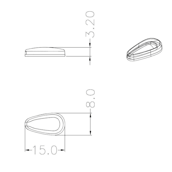 10 paria silmälasien nenätyynyjä, nenätyynyn pidike, silmälasitarvikkeet 10Pairs 10Pairs