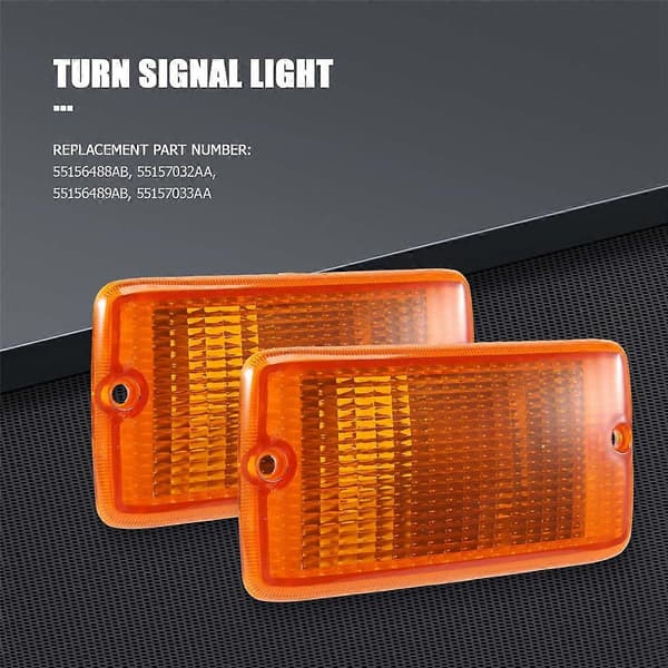 [LCS]2 stk. blinklys til 2001-2006 Jeep Wrangler (TJ) plastlinse 39 Plastic