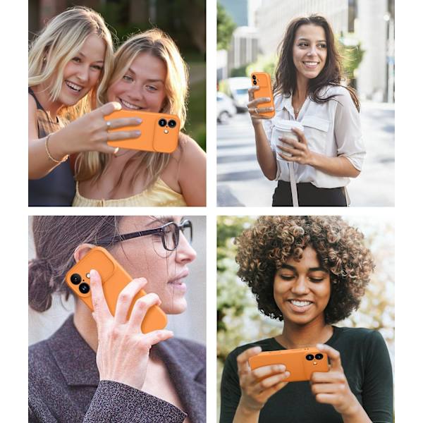 [LCS] Shockproof MagSafe Compatible Case for iPhone 17 Pro - Soft Silicone iPhone 17 Pro iPhone 17 Pro Orange