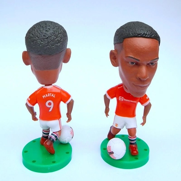 Fodboldspiller minifigurer Realistiske spark og præcise detaljer Anthony Martial