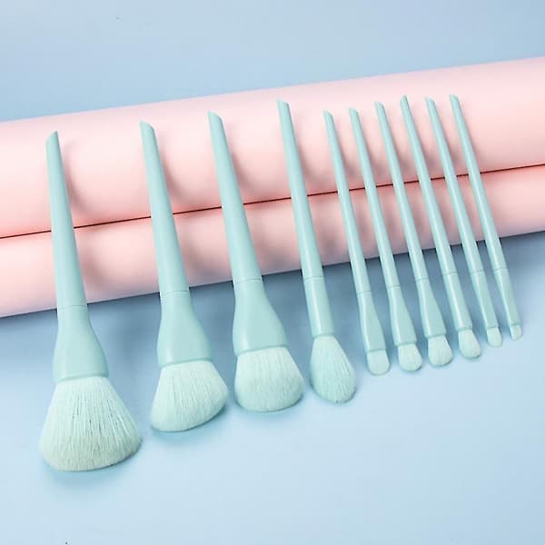 [LCS] Sæt med 10 slikfarvede makeupbørster Blue