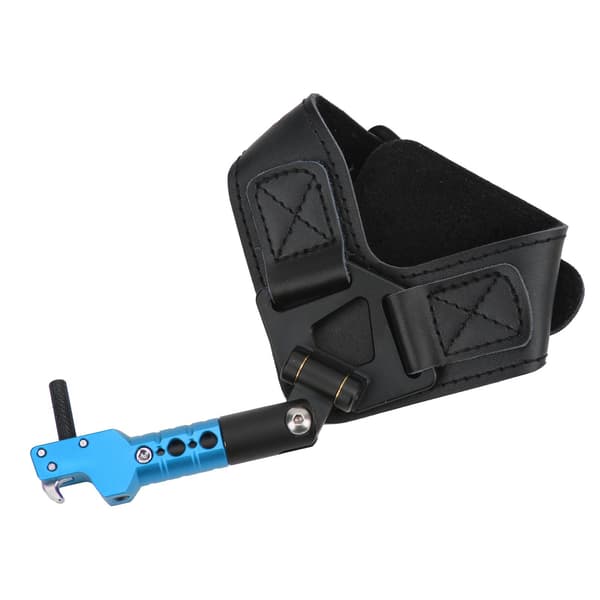 [LCS] Compound Bow Release Aid, Adjustable Release, Wrist Strap, Shooting Bracelet, Spreader, Blue