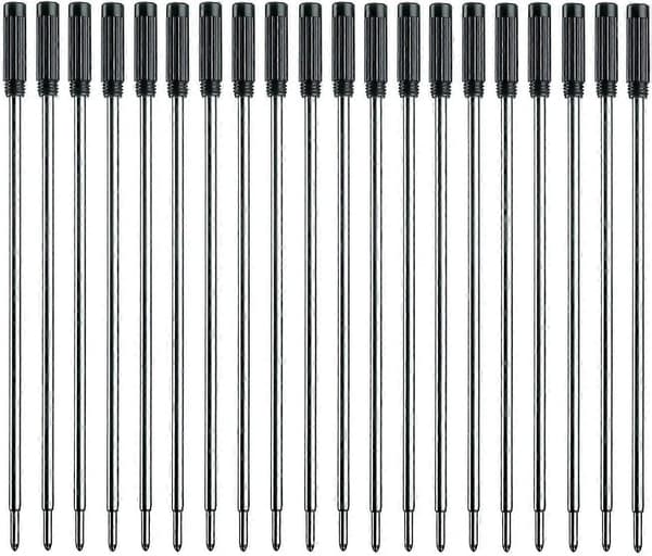 AURA 4.5' Kuglepen Refills, Medium Spids Pen Refill - Sort Blæk Pen Refills. (20 stk.)