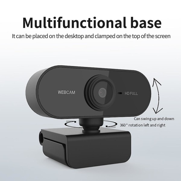 Webbkamera 1080p Full Hd webbkamera med mikrofon USB kontakt Webbkamera för PC Dator Mac Laptop Desktop