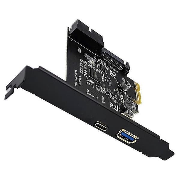 PCIE USB3.2 expansionskort PCI-E USB-kontroller PCI E 1X till typ C typ-A 19Pin-adapter Multiplier Add on Cards 5Gbps