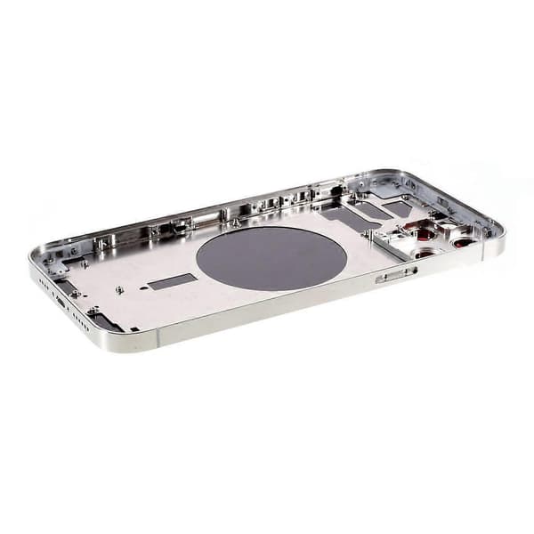 [LCS]Til iPhone 12 Pro Max Bagbatterihus Dæksel+Midterpladeramme+Sideknapper, EU-version Multicolor Silver