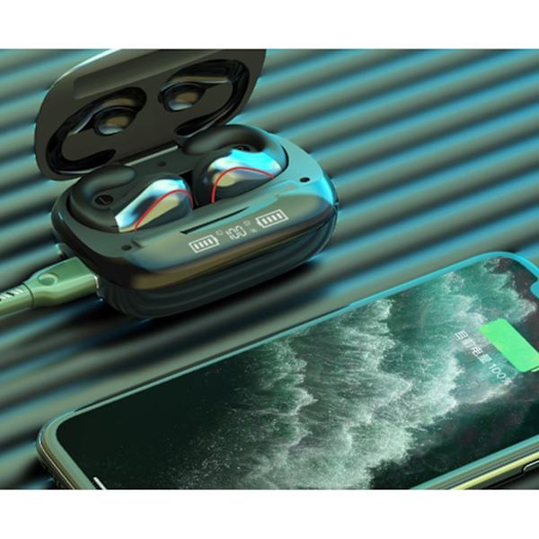 Q20 Bluetooth Binaural Benledning Touch Digital Display Tws Mini Trådlöst Sportheadset