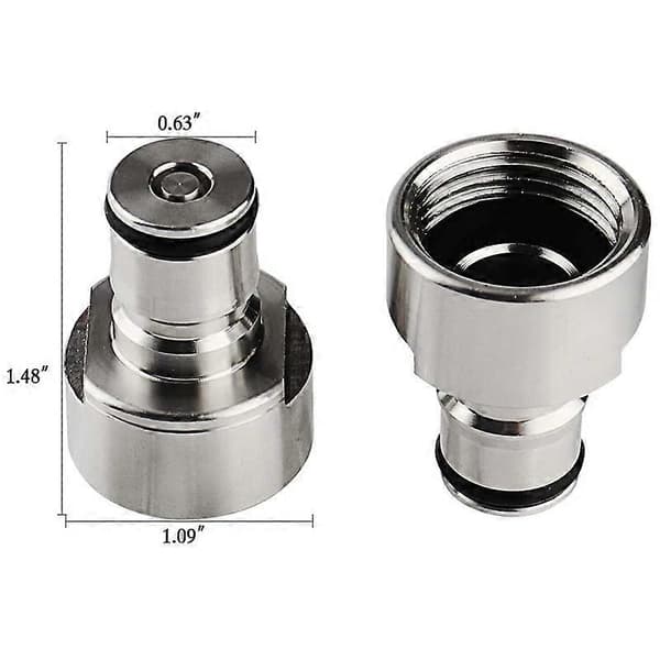 [LCS] Ball Lock Keg Coupler Adapter Ball Lock Quick Disconnect Conversion Kit Keg Coupler 5/8 Gjenge Rustfritt Stål 3 colors