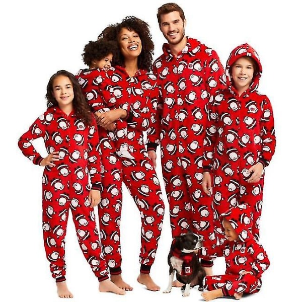 Julpyjamas Matchande familjepyjamas Print Förälder-barn Hemkläder Tvådelad kostym mom L