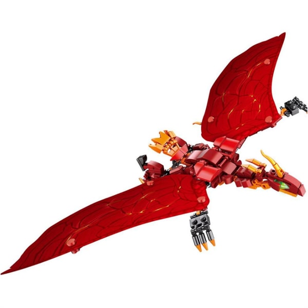 Mekaniker Godzilla Blocks byggsats leksak för barn Red