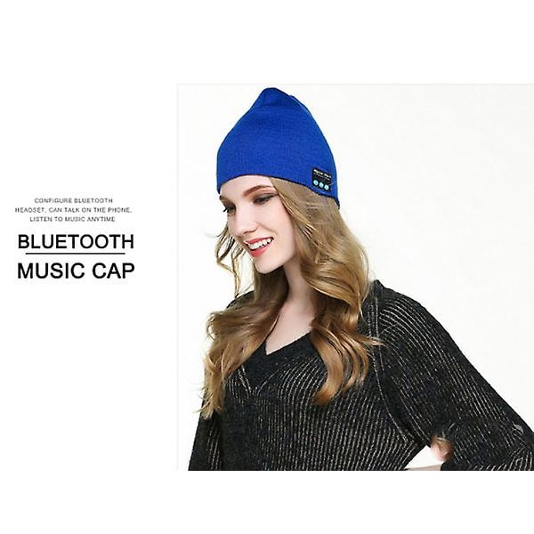 Strumpstoppare för män Kvinnor Bluetooth Beanie Hatt Med Hörlurar blue