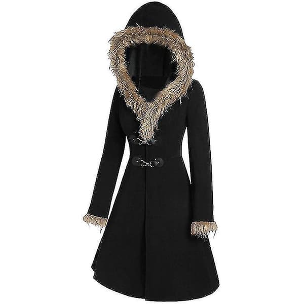 [LCS] Hettegenser for kvinner Vinter Tykk dunjakke black XL