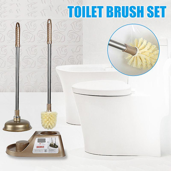 Toalettborste Set Toalettborste Toalettpropp Spaltrengöringsborste Kit