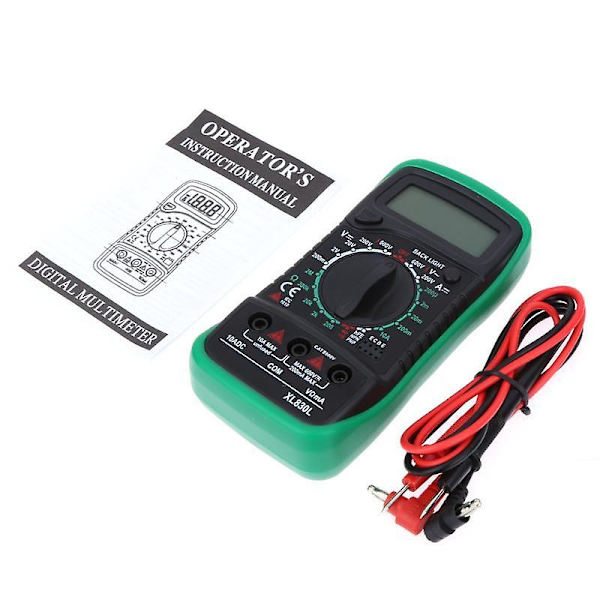 AC DC Digital Multimeter Voltmeter Amperemeter Ohm Volt Tester LCD Test Strömmätare Överbelastningsskydd Multimeter