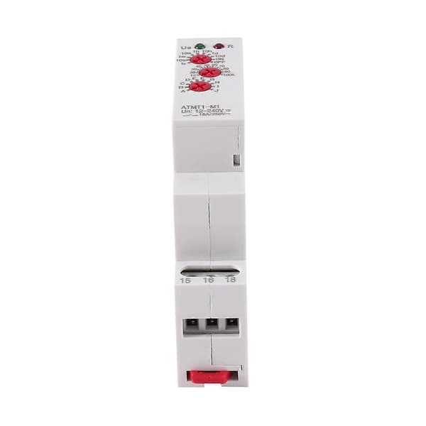 12-240VAC/DC DIN-skenemonterat tidsrelä 16A/250VAC, ATMT1- 22 PC