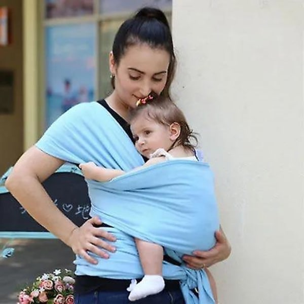 Baby Lyxig bärsele för nyfödda, baby , bärsele , baby | Naturlig och grå  rand för kvinnor baby Blue 6184 | Blue | Fyndiq