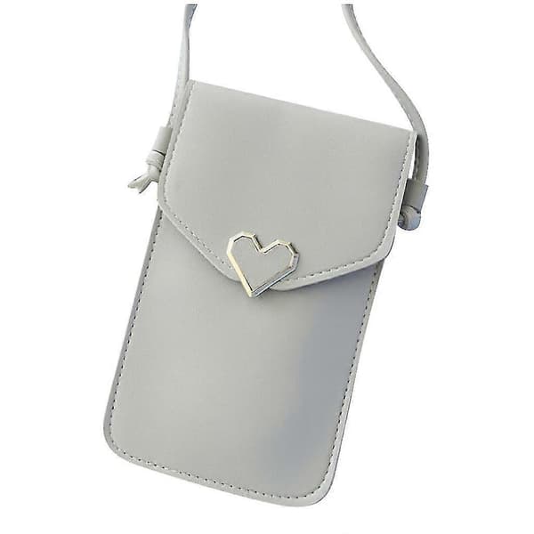 [LCS] Damtelefonväska berörbar läderbytesväska crossbody mini axelväska plånbok