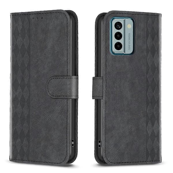 [LCS]Plaid præget læderetui til Nokia G22 Black