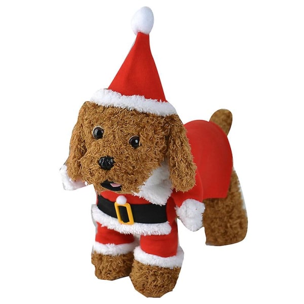 Juldräkt för husdjur Tomtedräkt Hund Hoodie Kappa Outfit Husdjurskläder S