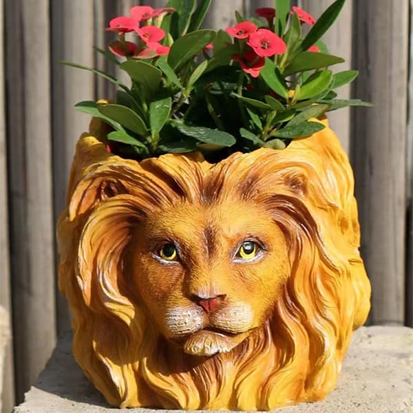[LCS]Løve Beton Blomsterpotteforme Epoxy