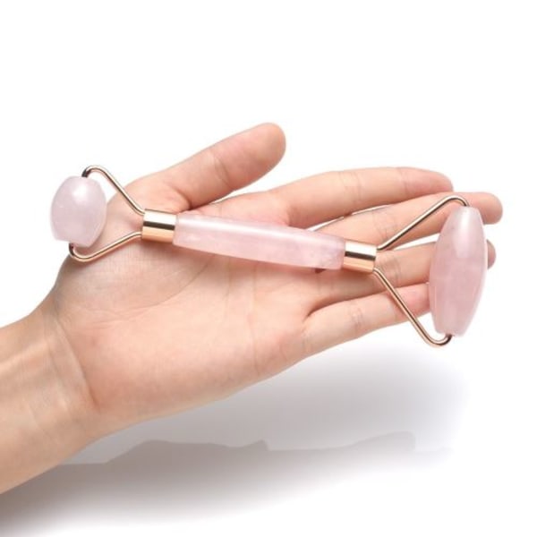 Energimassageverktyg Rose Quartz Stone Jade Thin Face Roller Inc