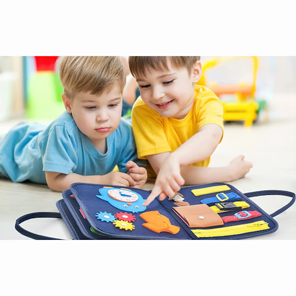 Withosent Aktivitetsbräda för Småbarn, 3 Lager, Aktivitetsleksak från 1 År, Montessori Leksak, Baby från 1, 2, 3, 4 År, Flicka, Pojke, Lär Dig Grundläggande Färdigheter